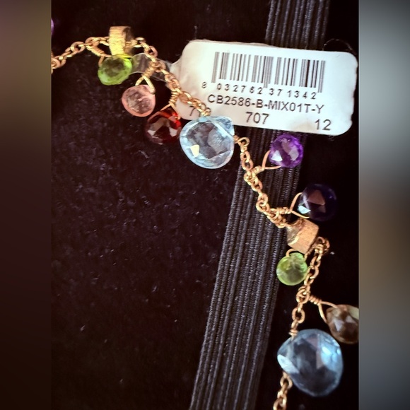 Marco Bicego Paradise 18K Yellow Gold Diamond & Gemstone Lariat Necklace 17" - Picture 10 of 10